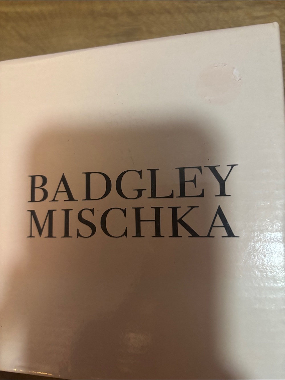 Badgley Mischka Iridescent Crystal Flats with Black Trim and Ankle Strap - Picture 7 of 8
